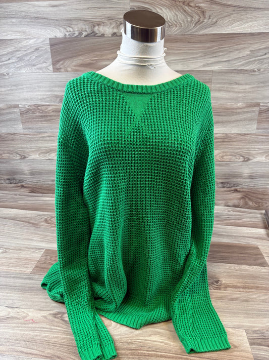 Sweater By Woman Within In Green, Size: 1x