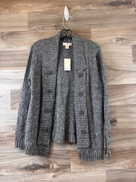 Sweater Cardigan By Christopher And Banks In Grey, Size: S