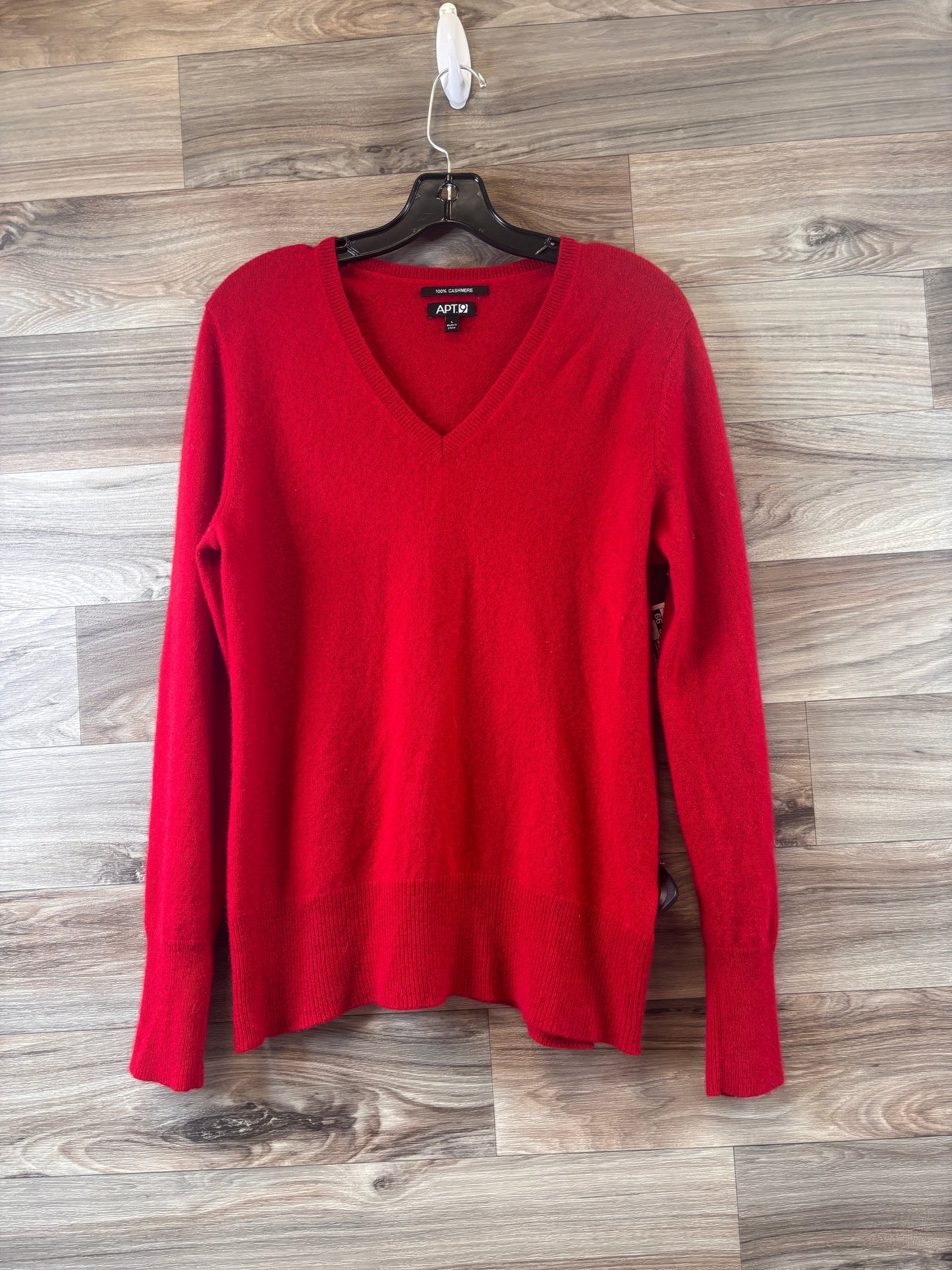 Sweater Cashmere By Apt 9 In Red, Size: L