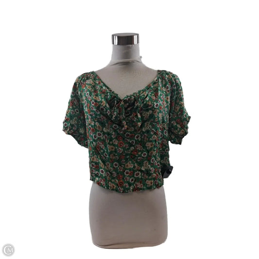 Top Short Sleeve By Mi Ami In Green & Yellow, Size: Xl
