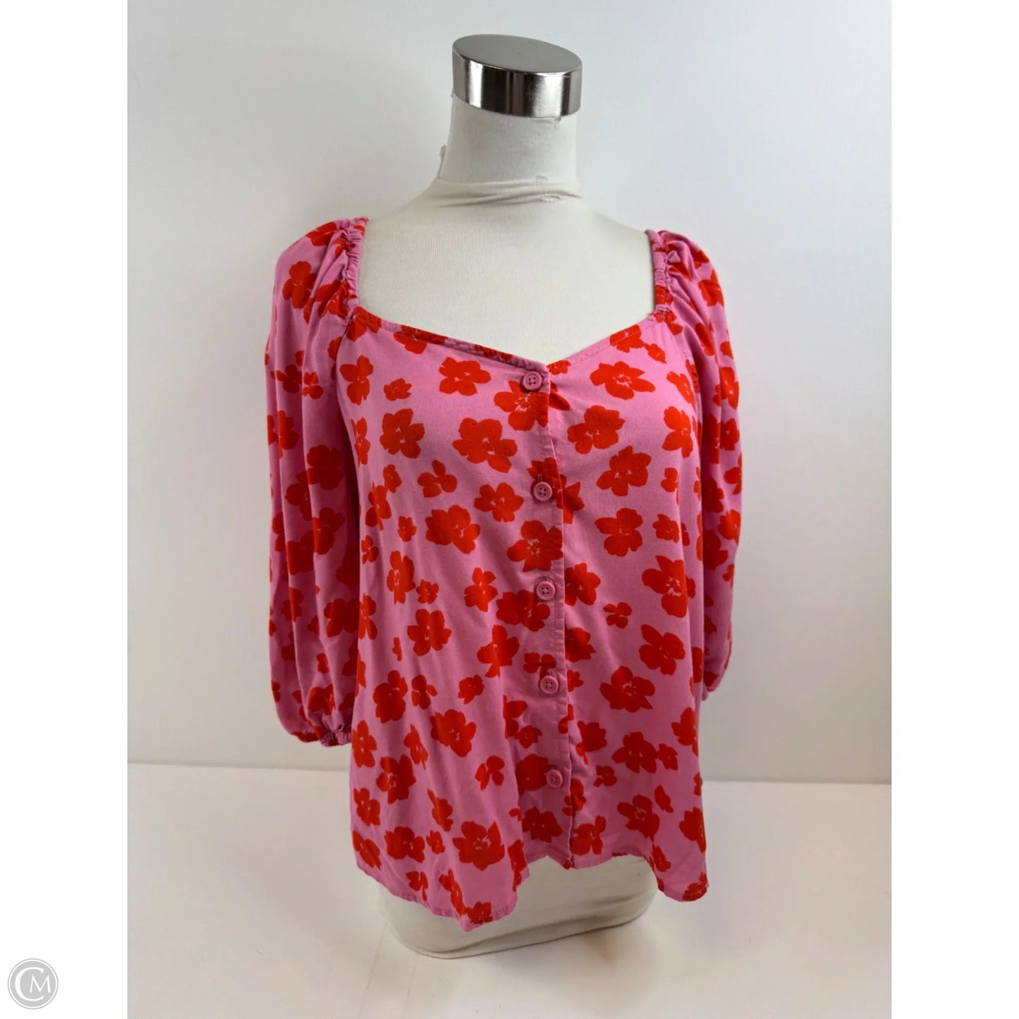 Top Short Sleeve By Sanctuary In Pink & Red, Size: S