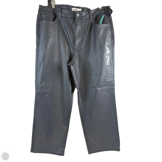 Jeans Straight By Edgely In Grey, Size: 18