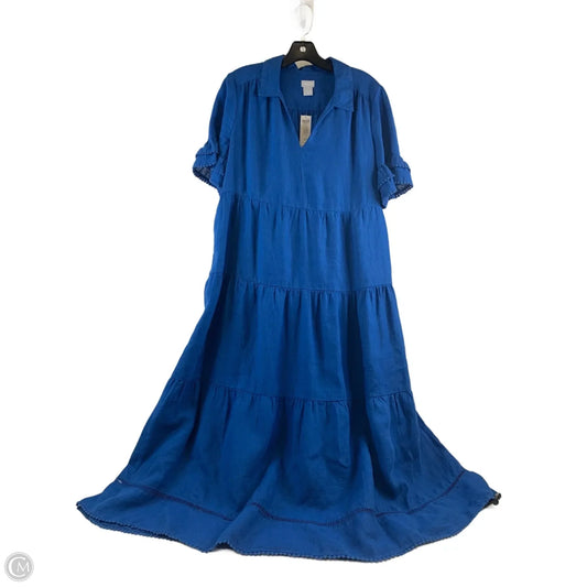 Dress Casual Maxi By Chicos In Blue, Size: Mp