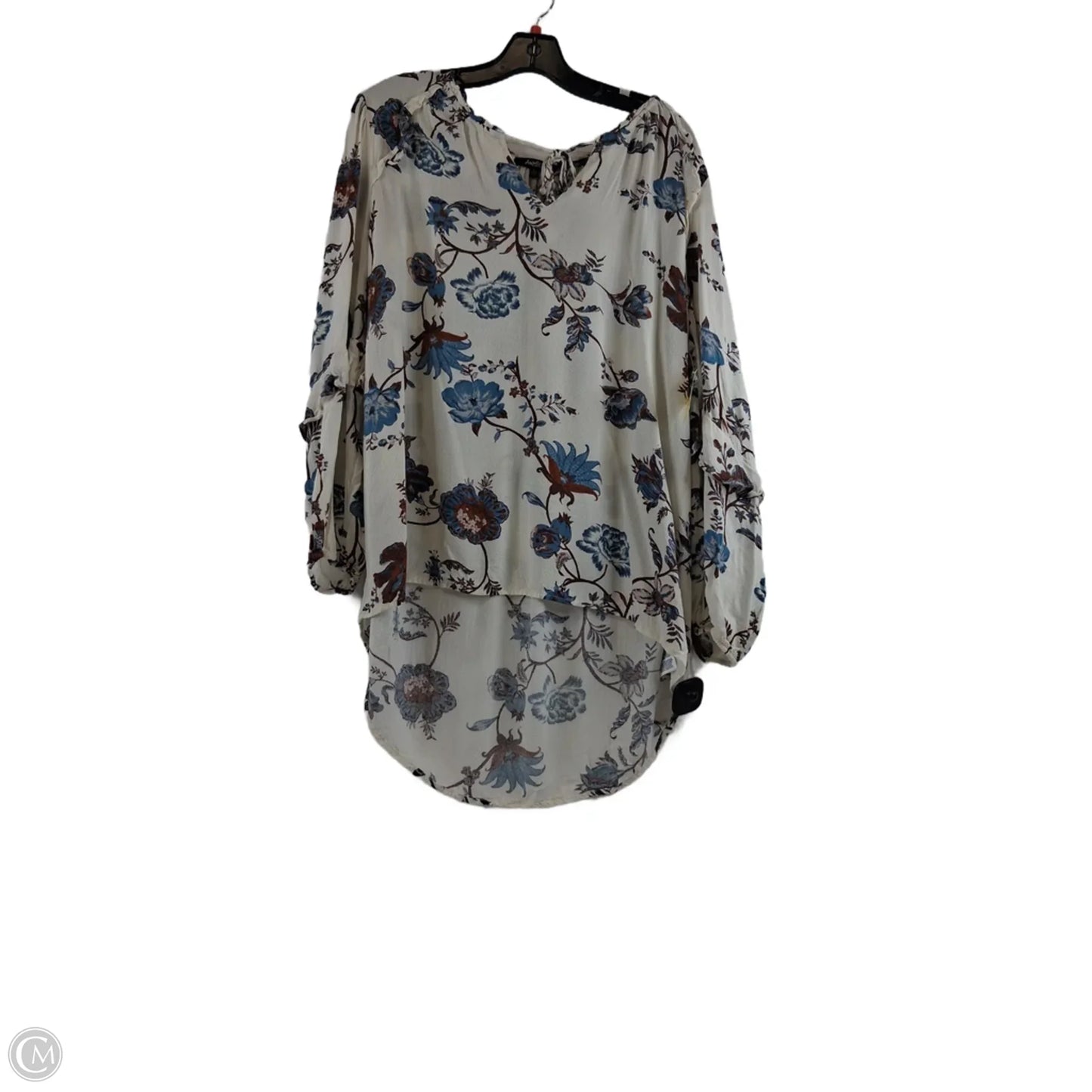 Top Long Sleeve By Angels In Blue & Brown, Size: L