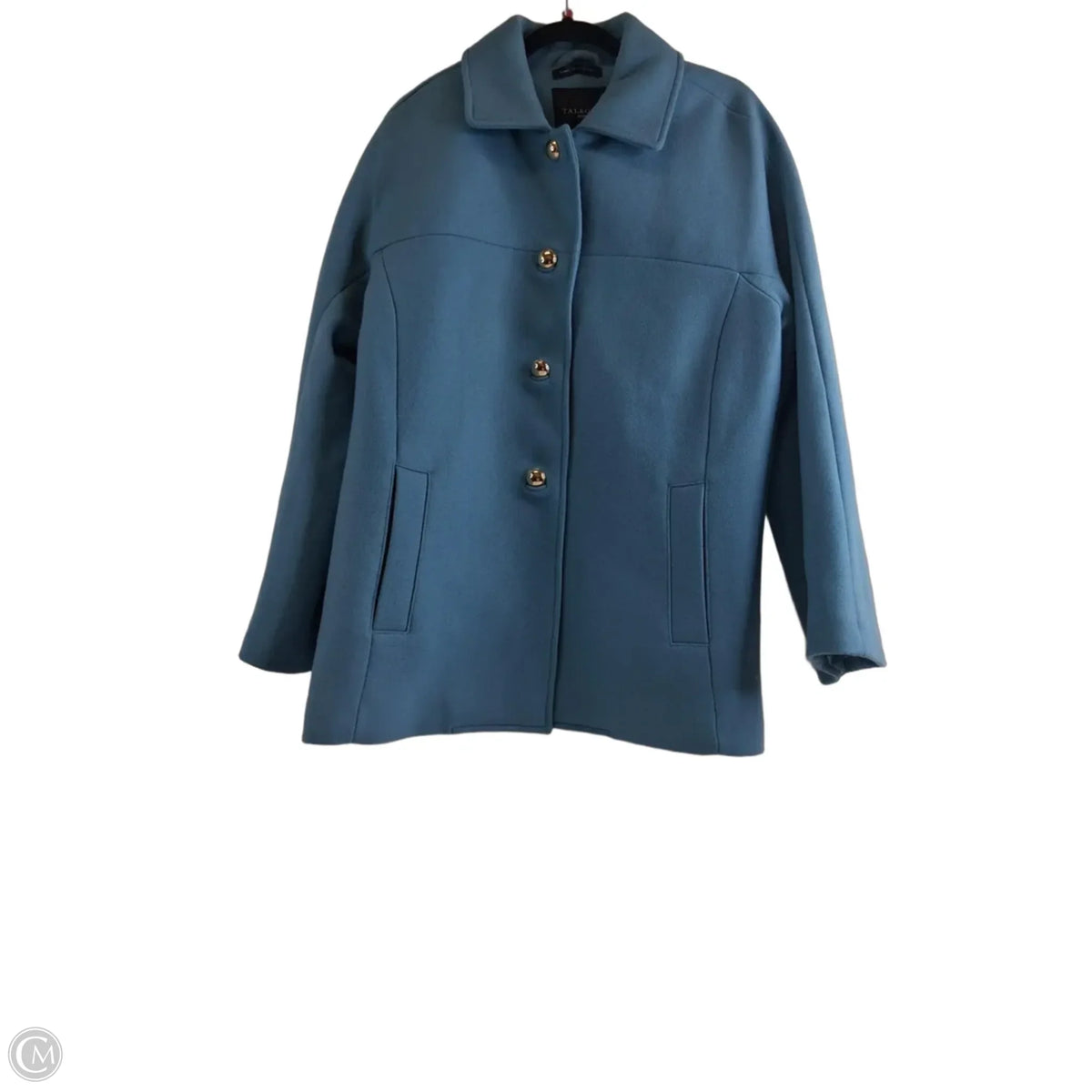 Coat Peacoat By Talbots In Blue, Size: 1x