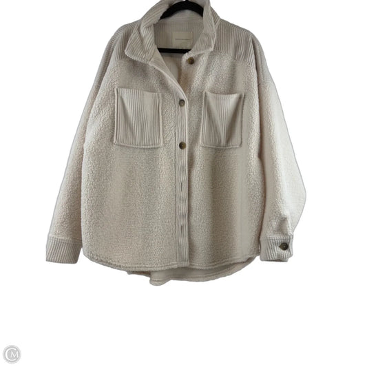 Jacket Faux Fur & Sherpa By American Eagle In Tan, Size: L