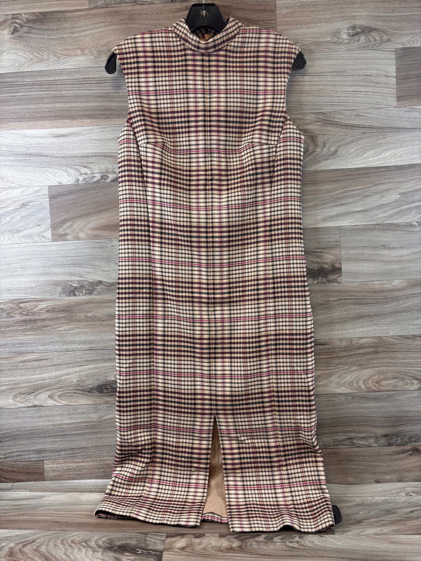 Dress Casual Midi By Ann Taylor In Plaid Pattern, Size: Xs