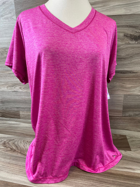 Pink Athletic Top Short Sleeve Xersion, Size 1x