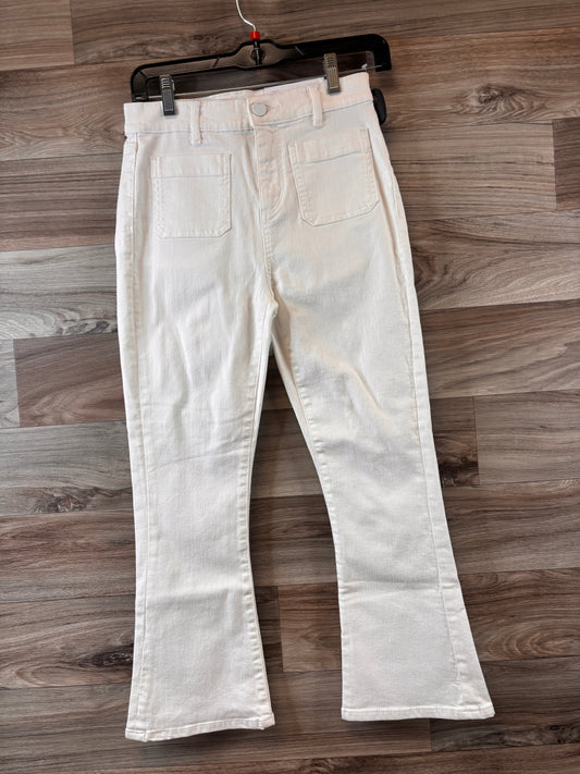 White Jeans Flared Loft, Size 2petite