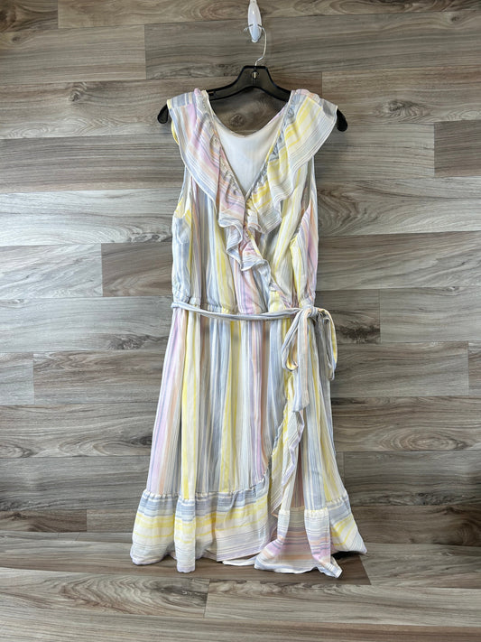 Multi-colored Dress Casual Midi Lc Lauren Conrad, Size 2x