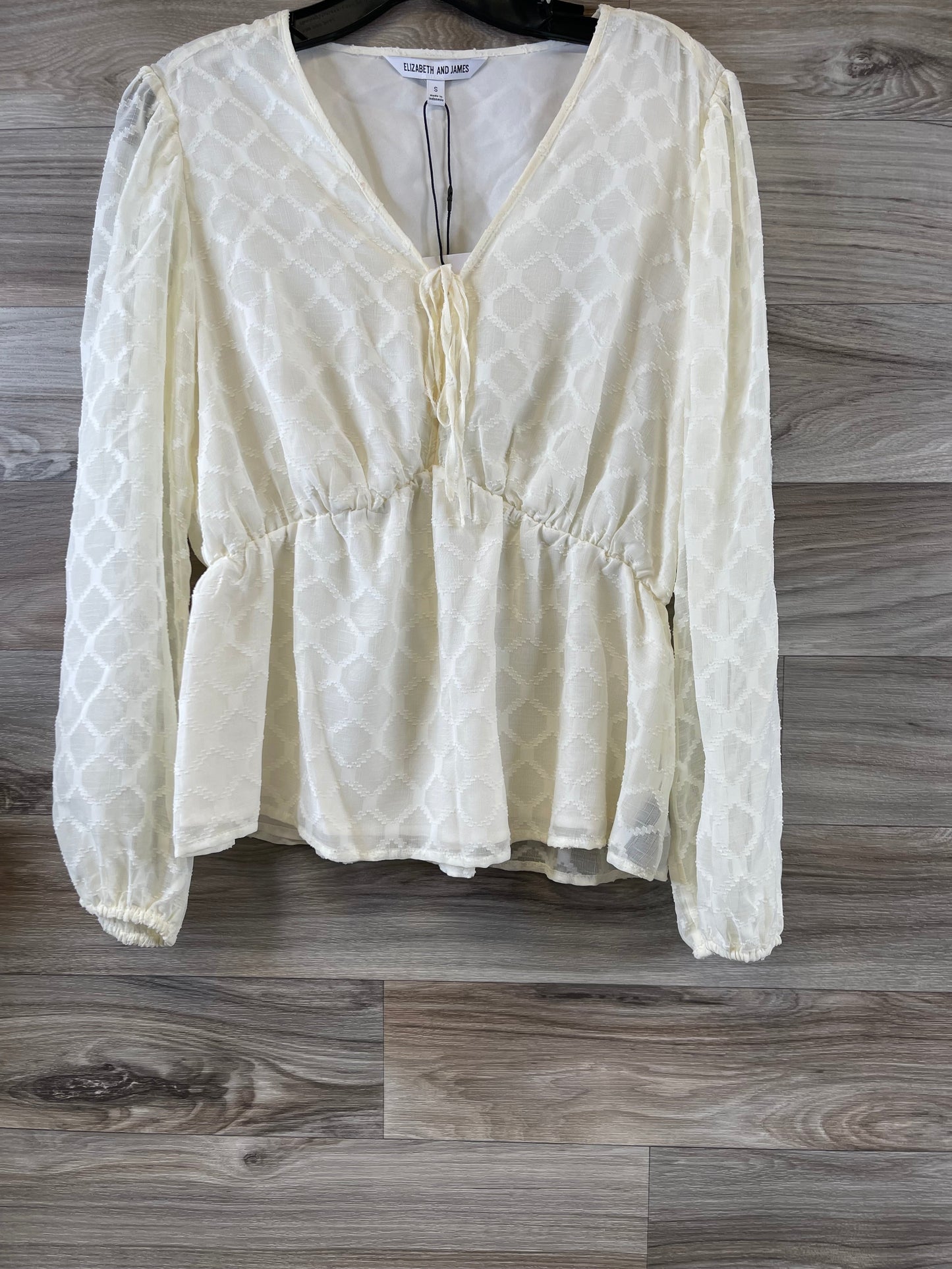 Ivory Top Long Sleeve Elizabeth And James, Size S