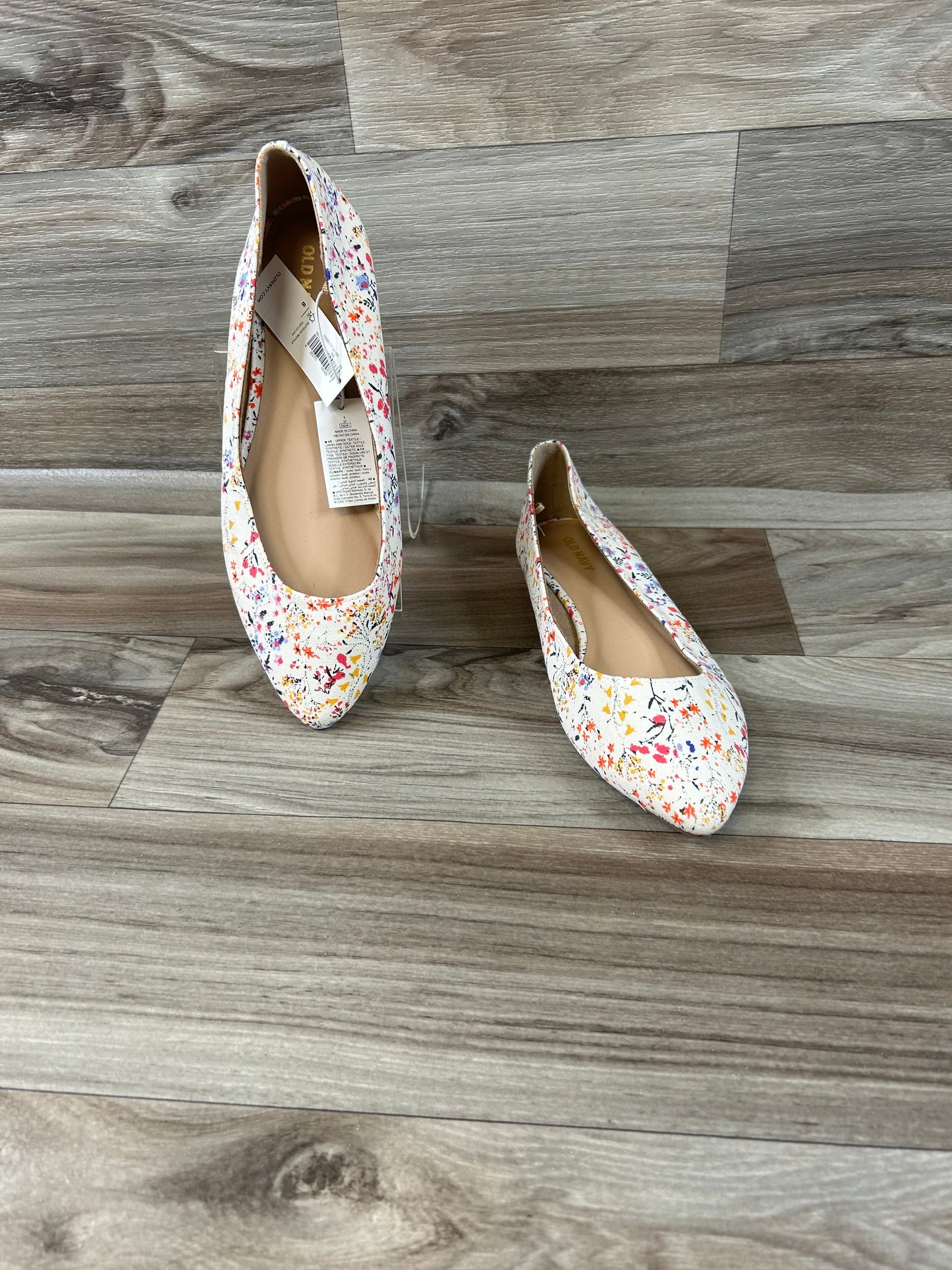 Floral Print Shoes Flats Old Navy, Size 8