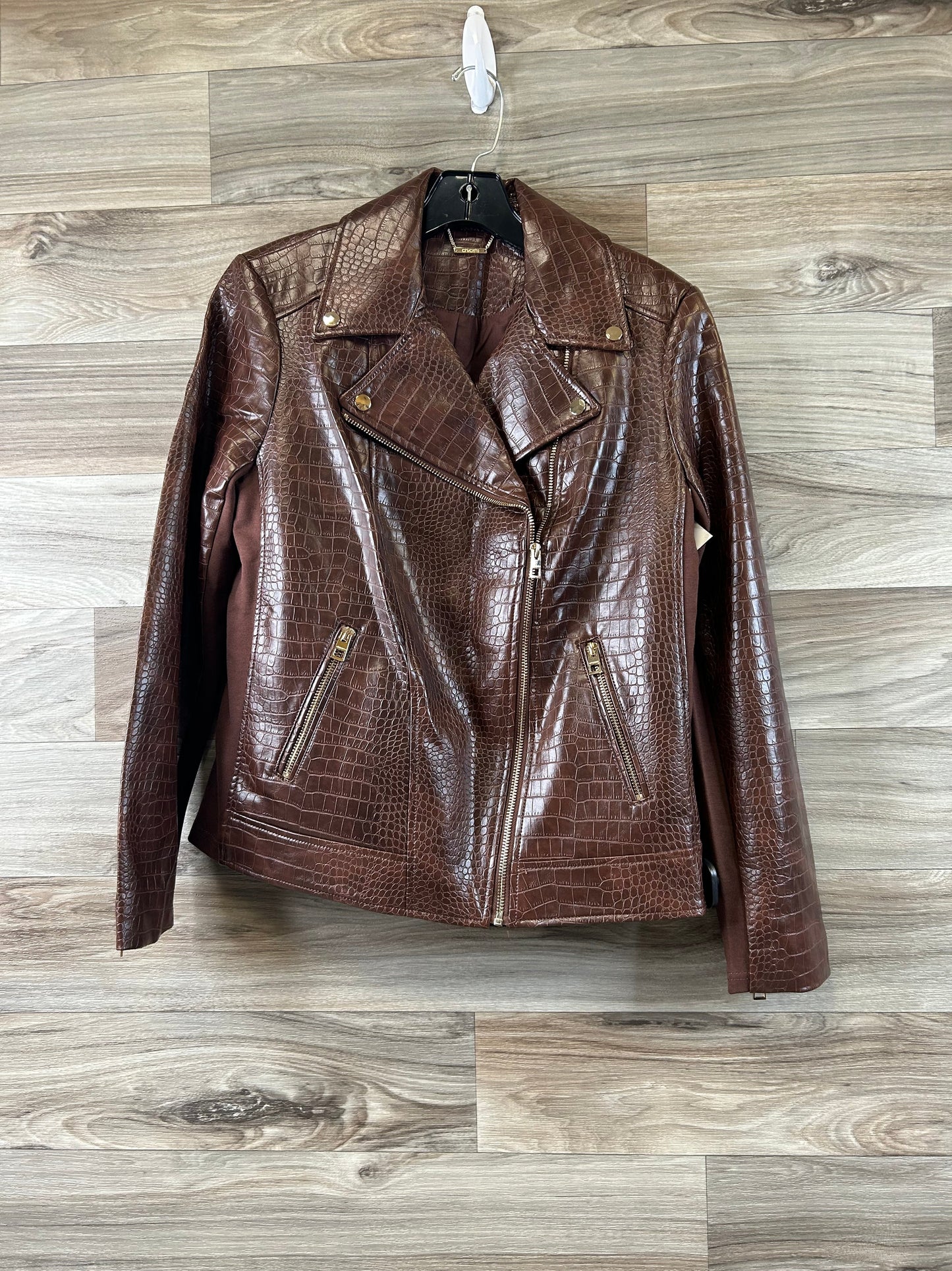 Brown Jacket Moto Chicos, Size S
