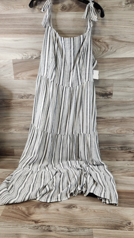 Striped Pattern Dress Casual Midi Old Navy, Size Xl