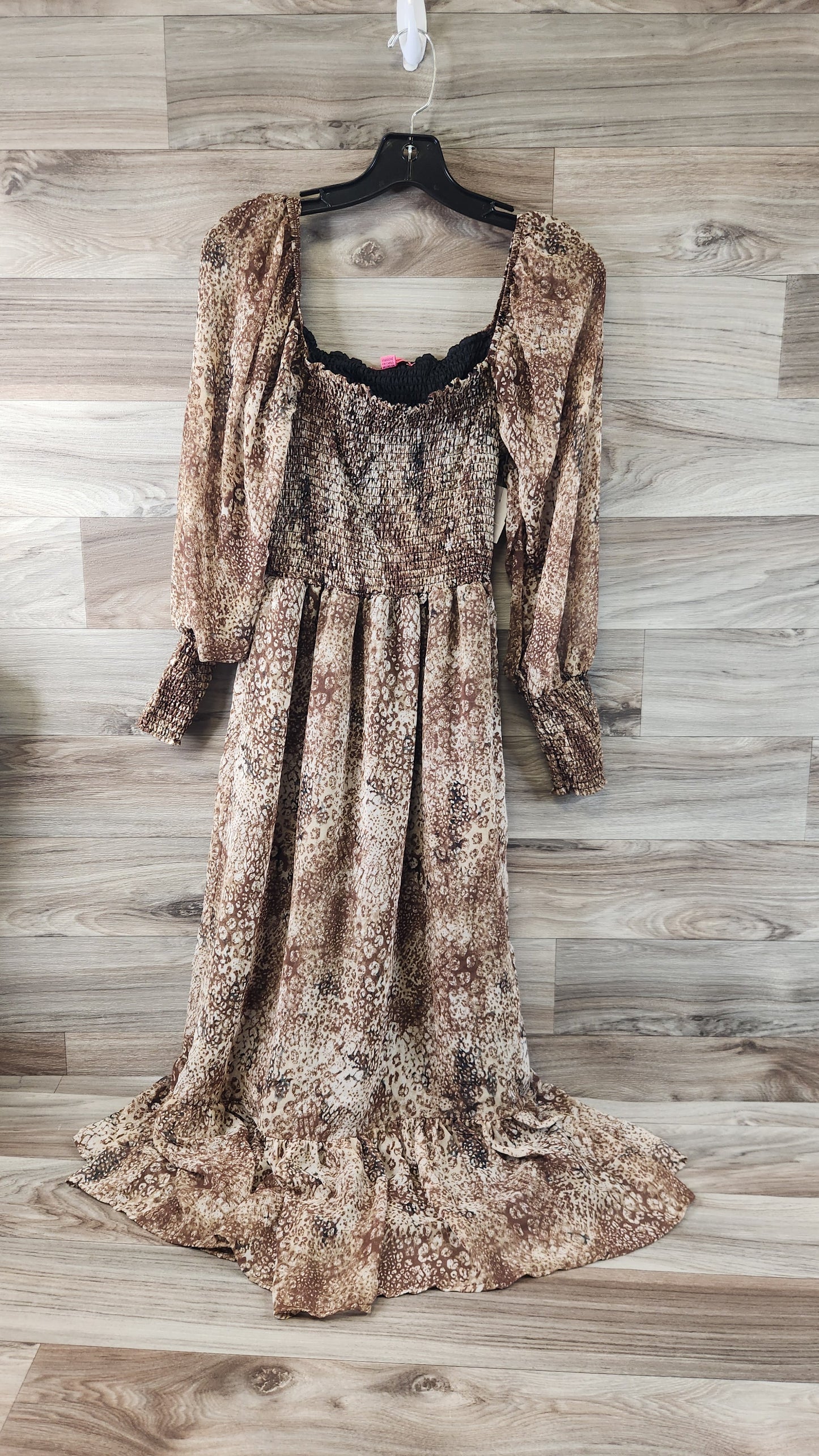 Brown Dress Casual Maxi Betsey Johnson, Size S