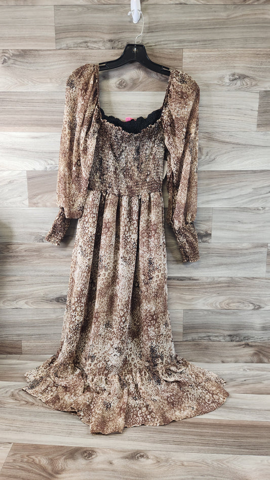 Brown Dress Casual Maxi Betsey Johnson, Size S