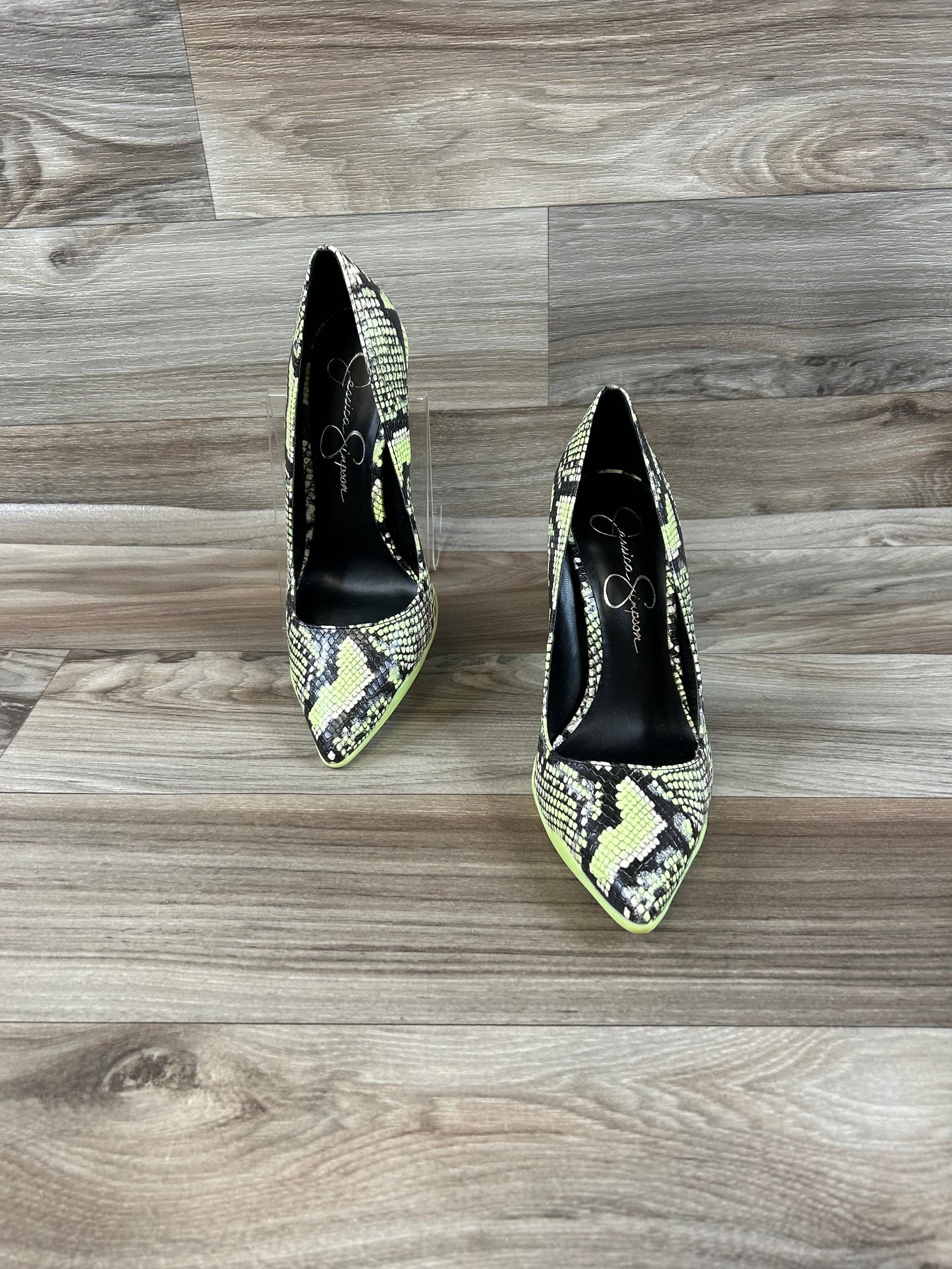 Black & Green Shoes Heels Stiletto Jessica Simpson, Size 7.5
