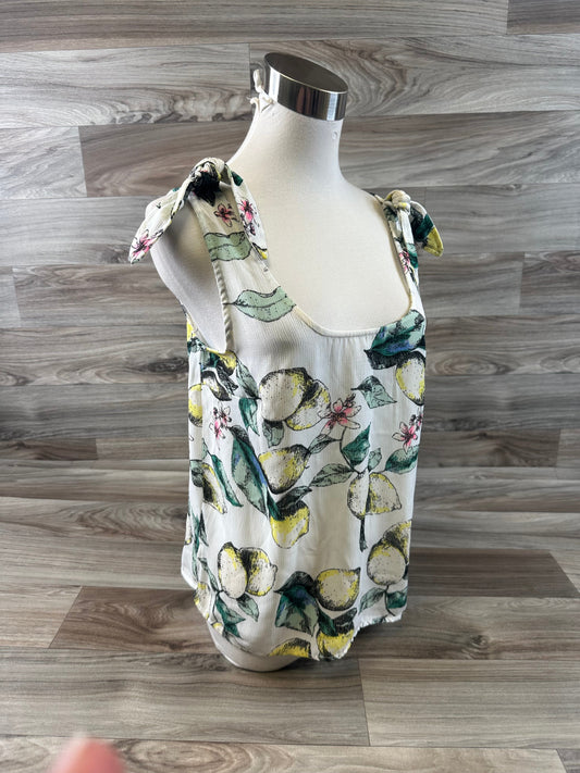 Green & Yellow Top Sleeveless So, Size M