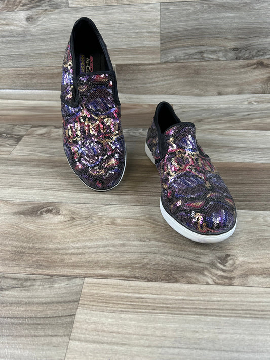 Gold & Purple Shoes Sneakers Skechers, Size 9.5