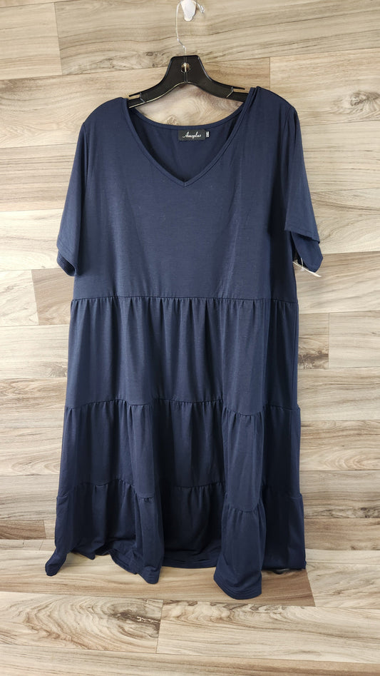 Navy Dress Casual Midi Clothes Mentor, Size 2x
