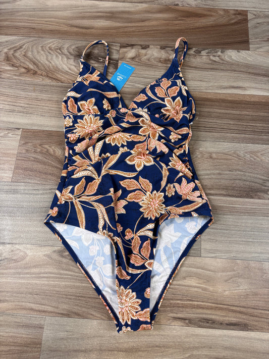 Blue & Tan Swimsuit Cupshe, Size S