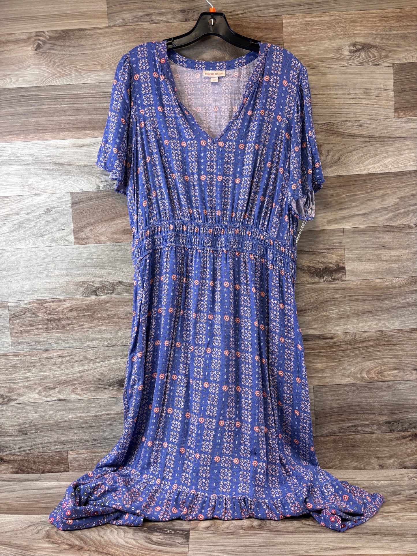 Dress Casual Maxi By Knox Rose In Blue & Orange, Size: Xl