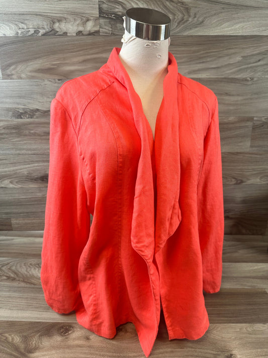 Cardigan By Chicos In Orange, Size: Large