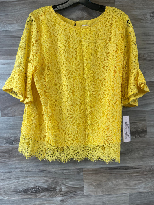 Top Short Sleeve By Nanette By Nanette Lepore In Yellow, Size: Large