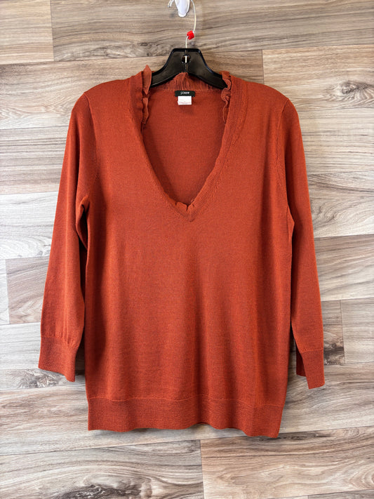 Top Long Sleeve By J. Crew In Brown, Size: M