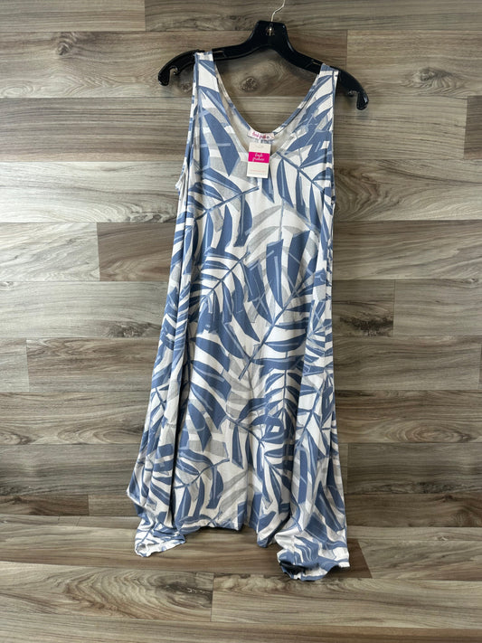 Dress Casual Midi By Fresh Produce In Blue & White, Size: M