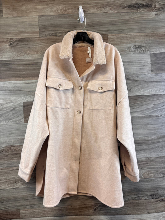 Jacket Fleece By Amaryllis In Tan, Size: 2x