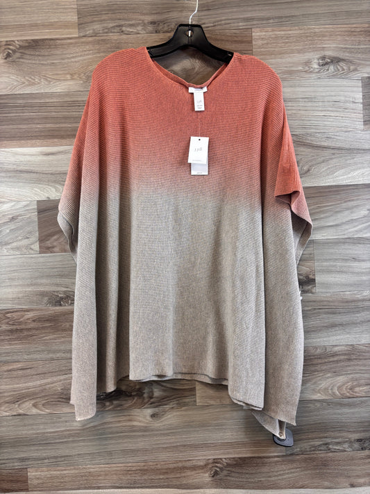 Sweater Short Sleeve By Pure Jill In Orange & Tan, Size: Onesize