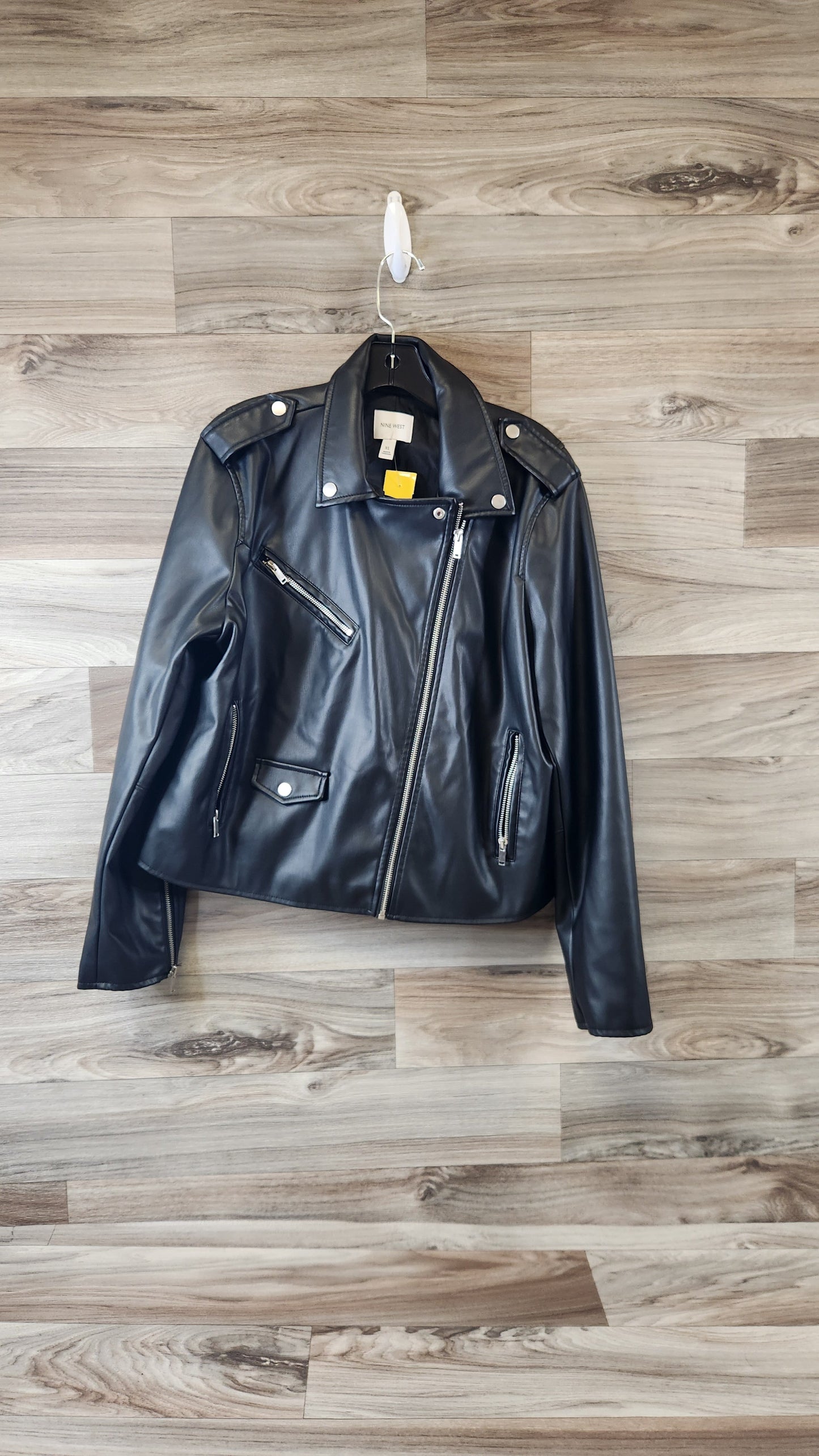 Jacket Moto By Nine West Apparel In Black, Size: Xl