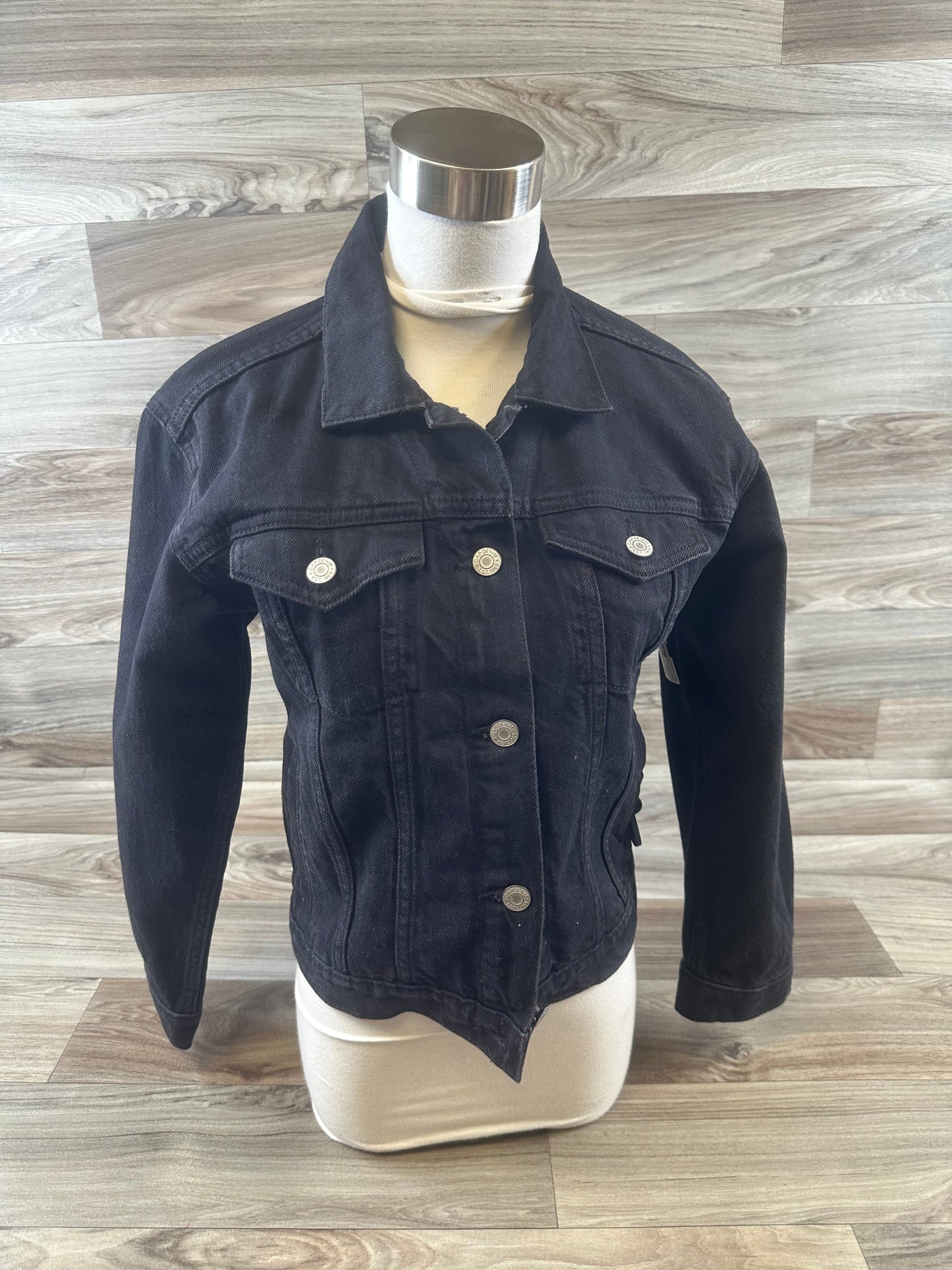 Jacket Denim By Gap In Black, Size: Xs