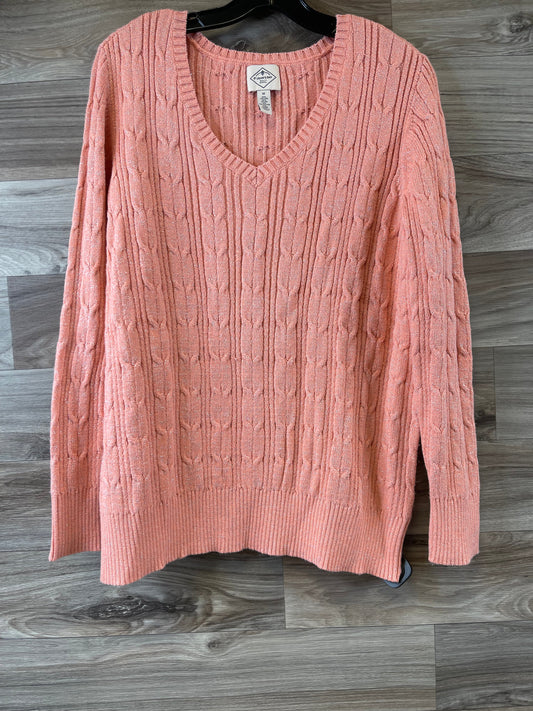 Sweater By St Johns Bay In Orange, Size: 1x