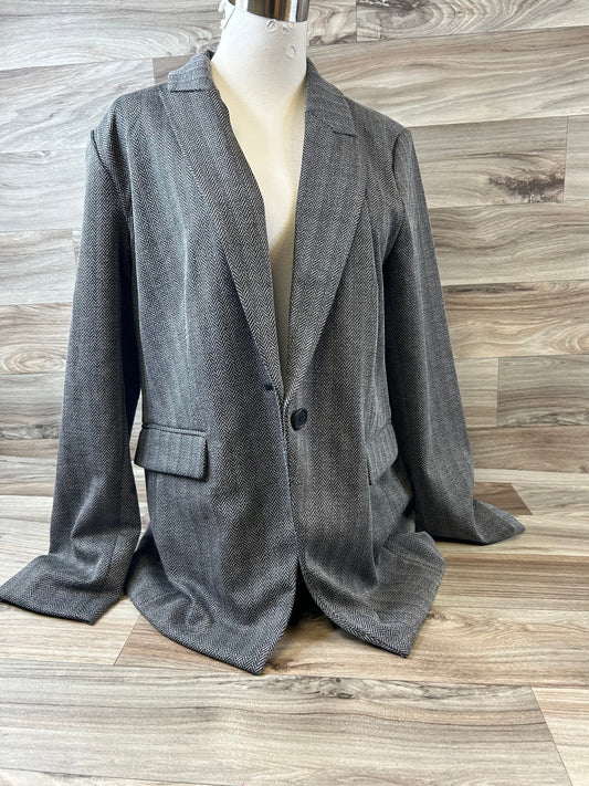 Blazer By Simply Vera In Black & Grey, Size: L