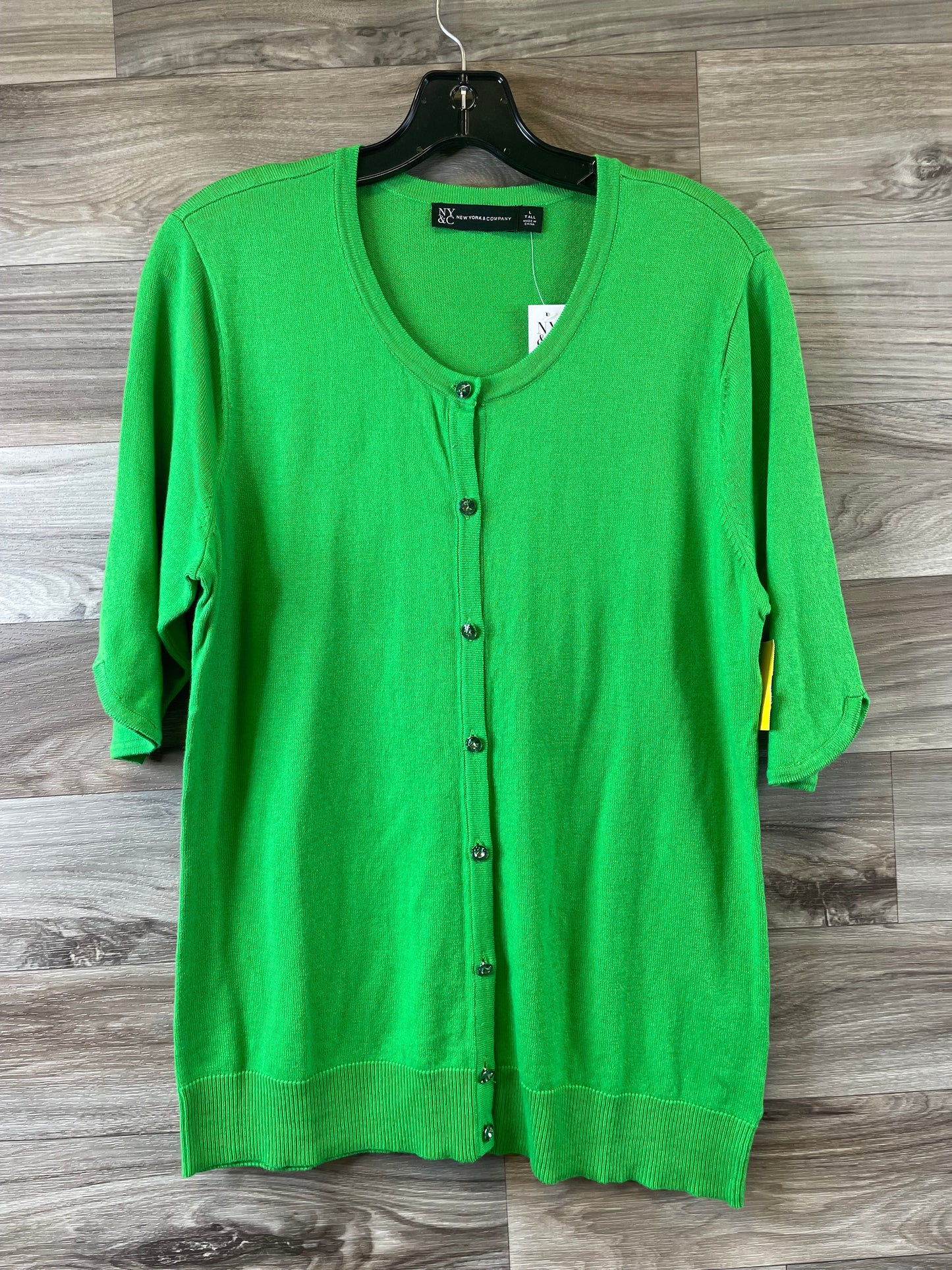 Cardigan By New York And Co In Green, Size: L