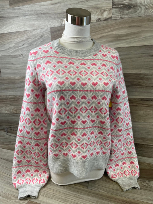 Sweater By Loft In Grey & Pink, Size: S