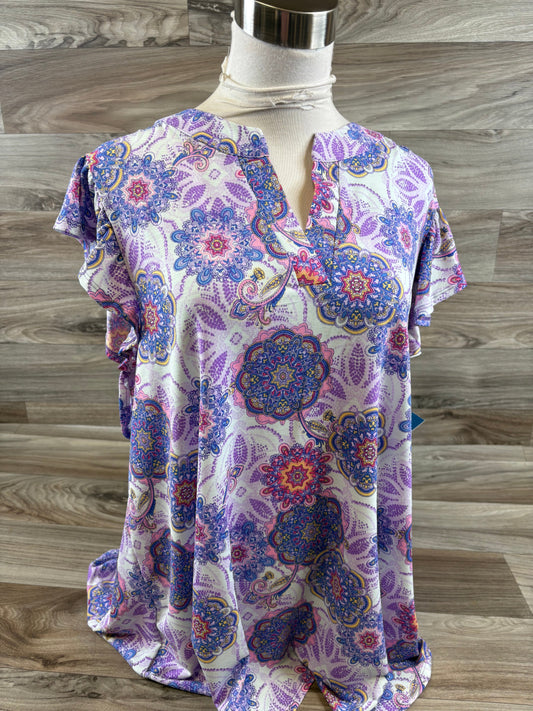 Top Short Sleeve By Clothes Mentor In Multi-colored, Size: Xl