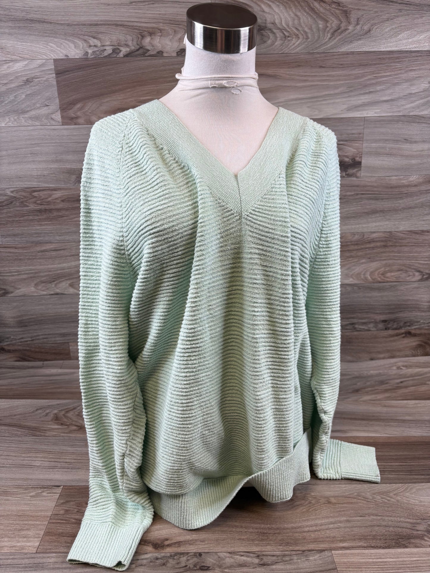 Top Long Sleeve By Loft In Green, Size: S