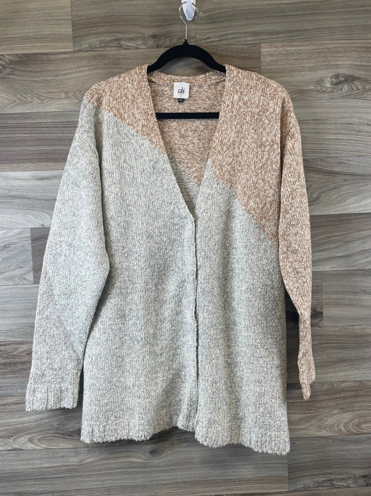 Sweater Cardigan By Cabi In Brown & Grey, Size: S