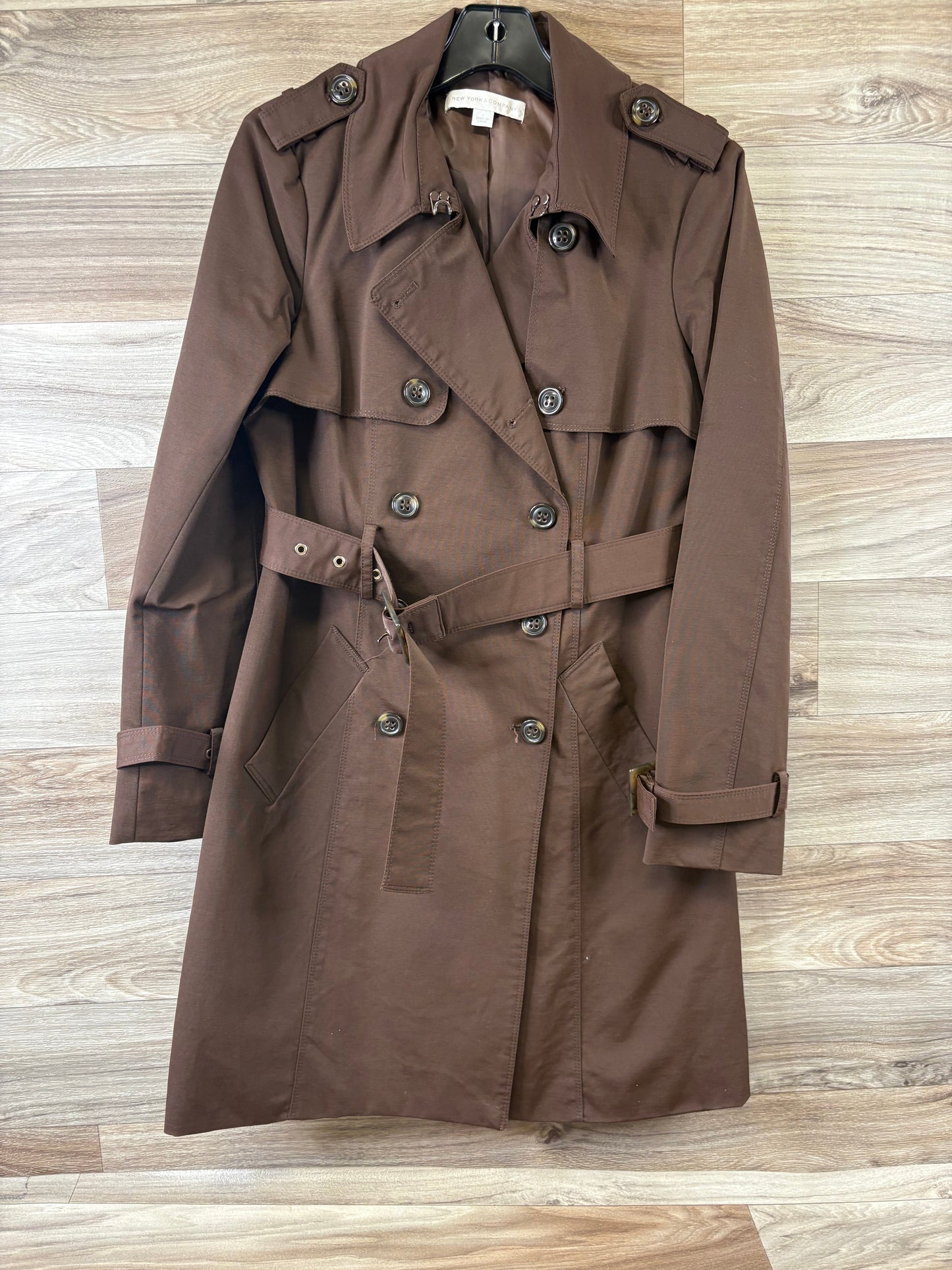 Coat Trench Coat By New York And Co In Brown, Size: S