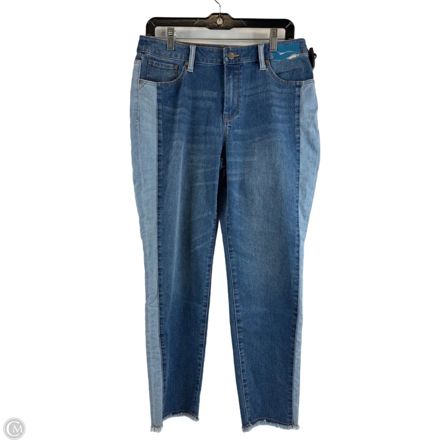 Jeans Straight By Chicos In Blue Denim, Size: 8