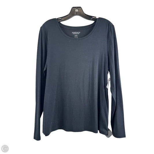Top Long Sleeve Basic By Jones New York In Black, Size: Xl