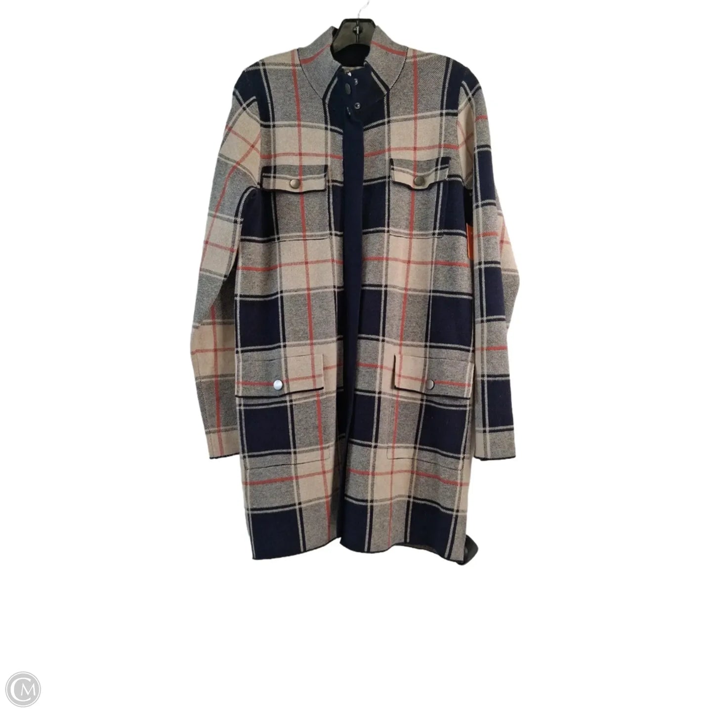 Jacket Shirt By Max Studio In Plaid Pattern, Size: M