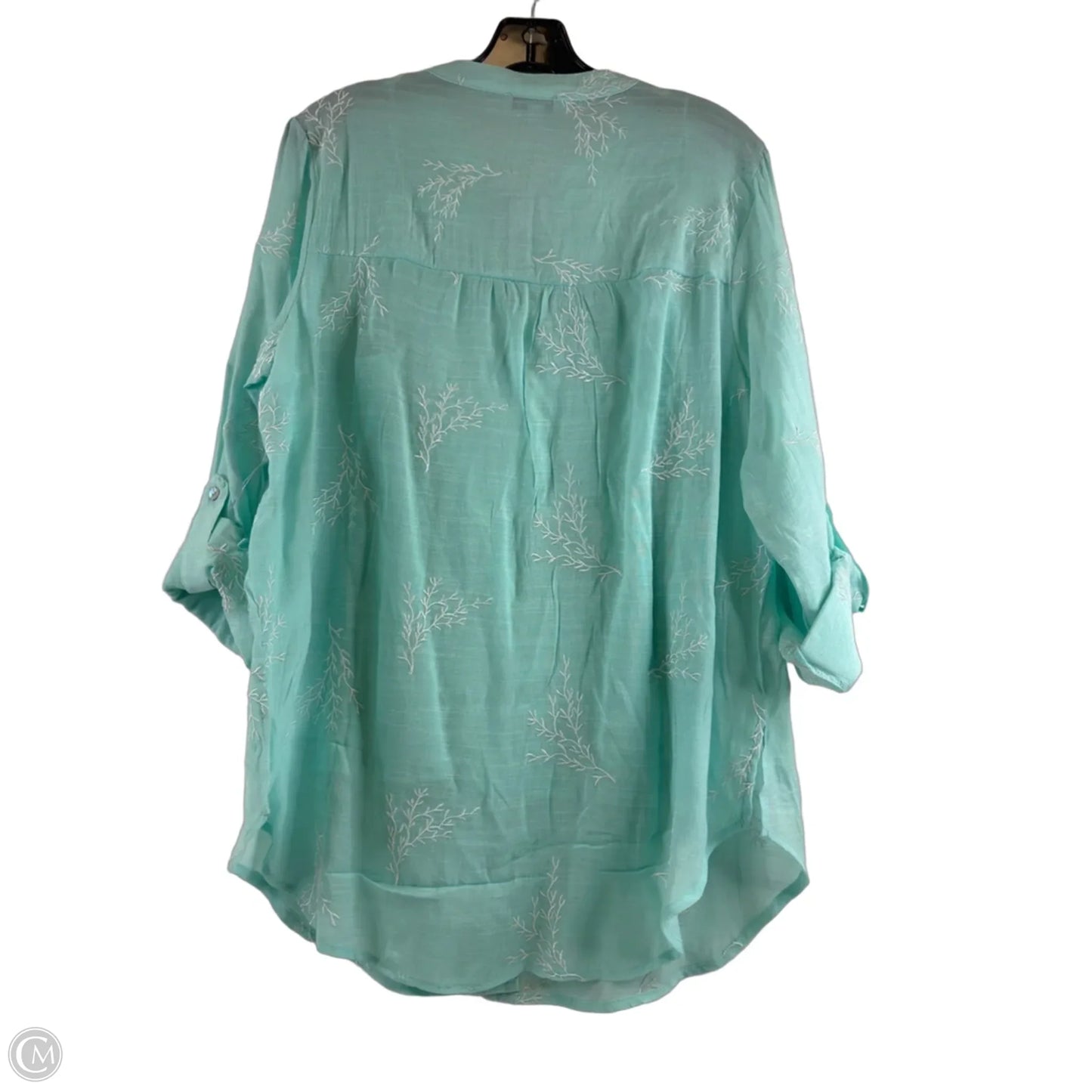 Top 3/4 Sleeve By Clothes Mentor In Green, Size: M