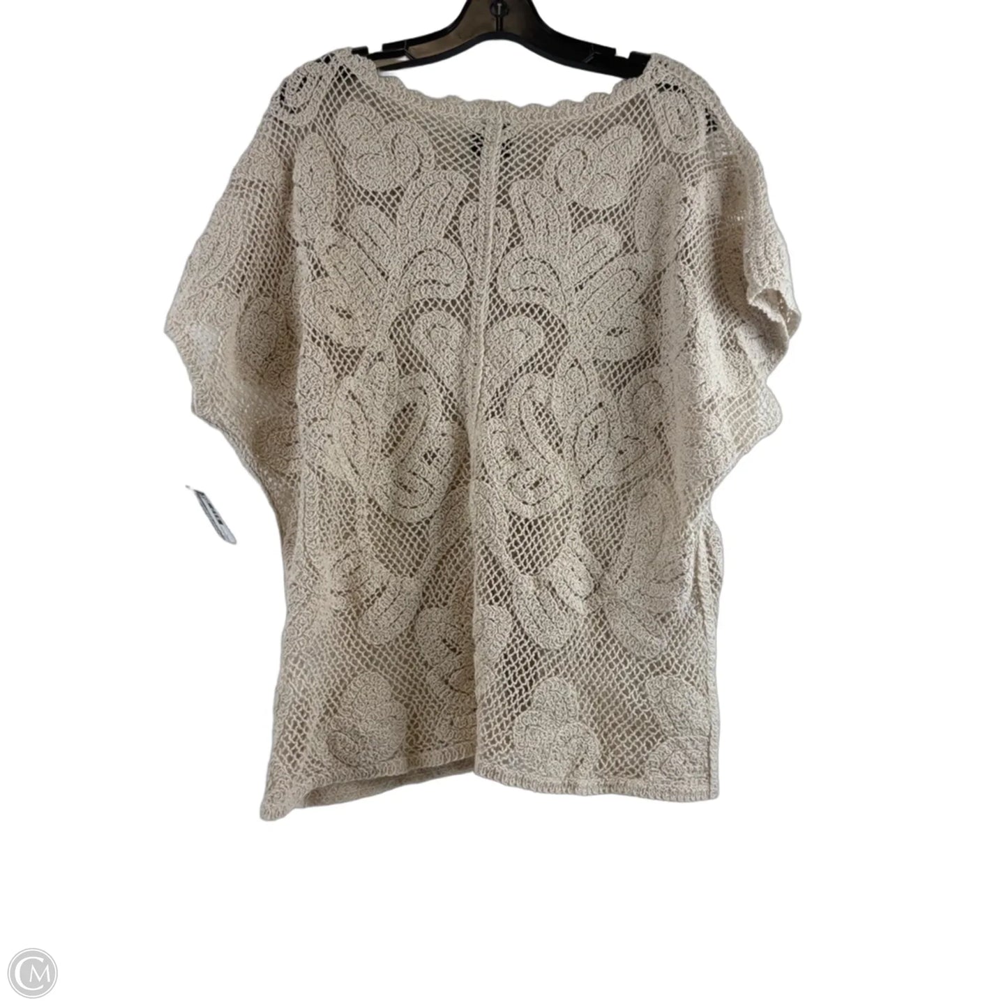 Top Short Sleeve By Clothes Mentor In Tan, Size: L