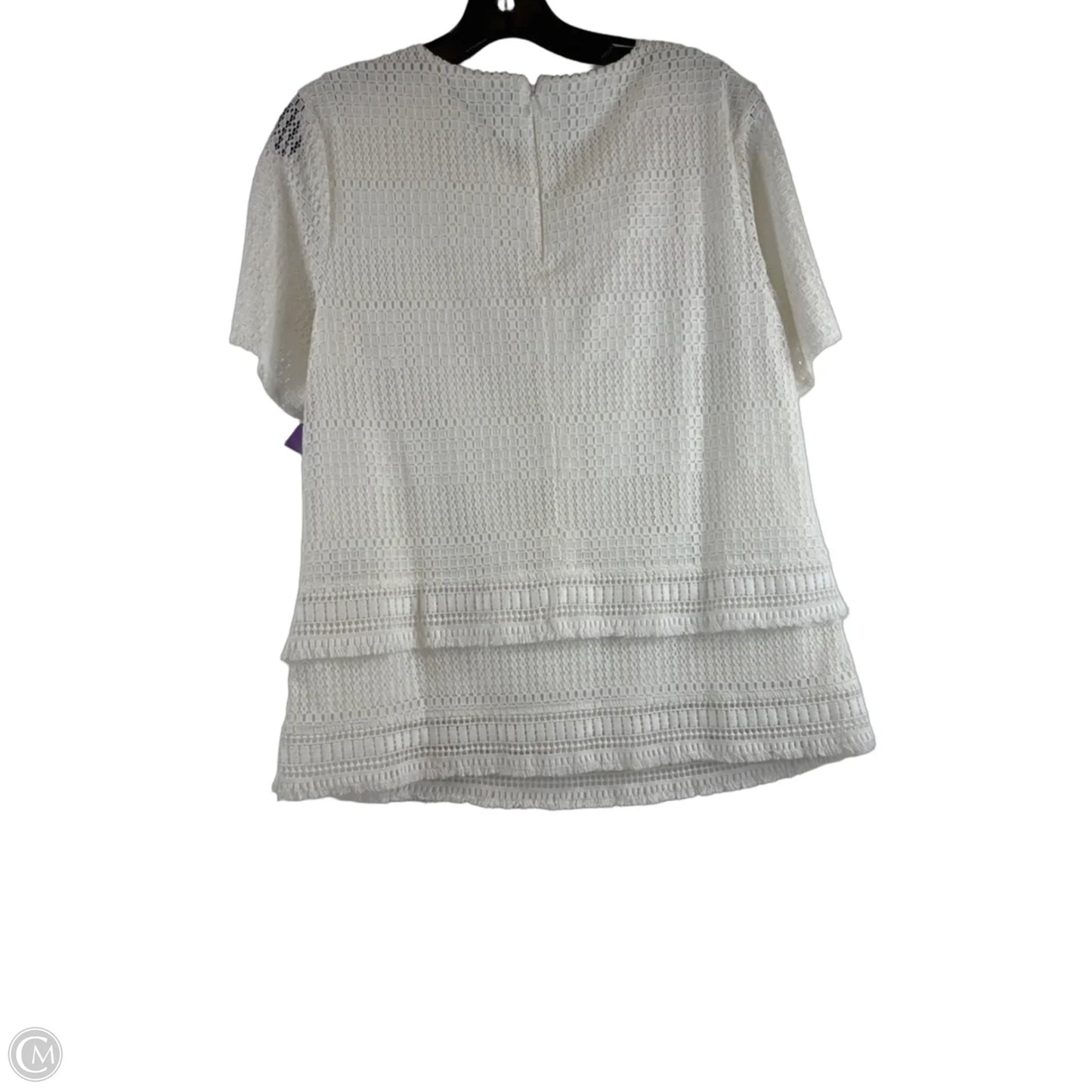 Top Short Sleeve By Banana Republic In White, Size: M