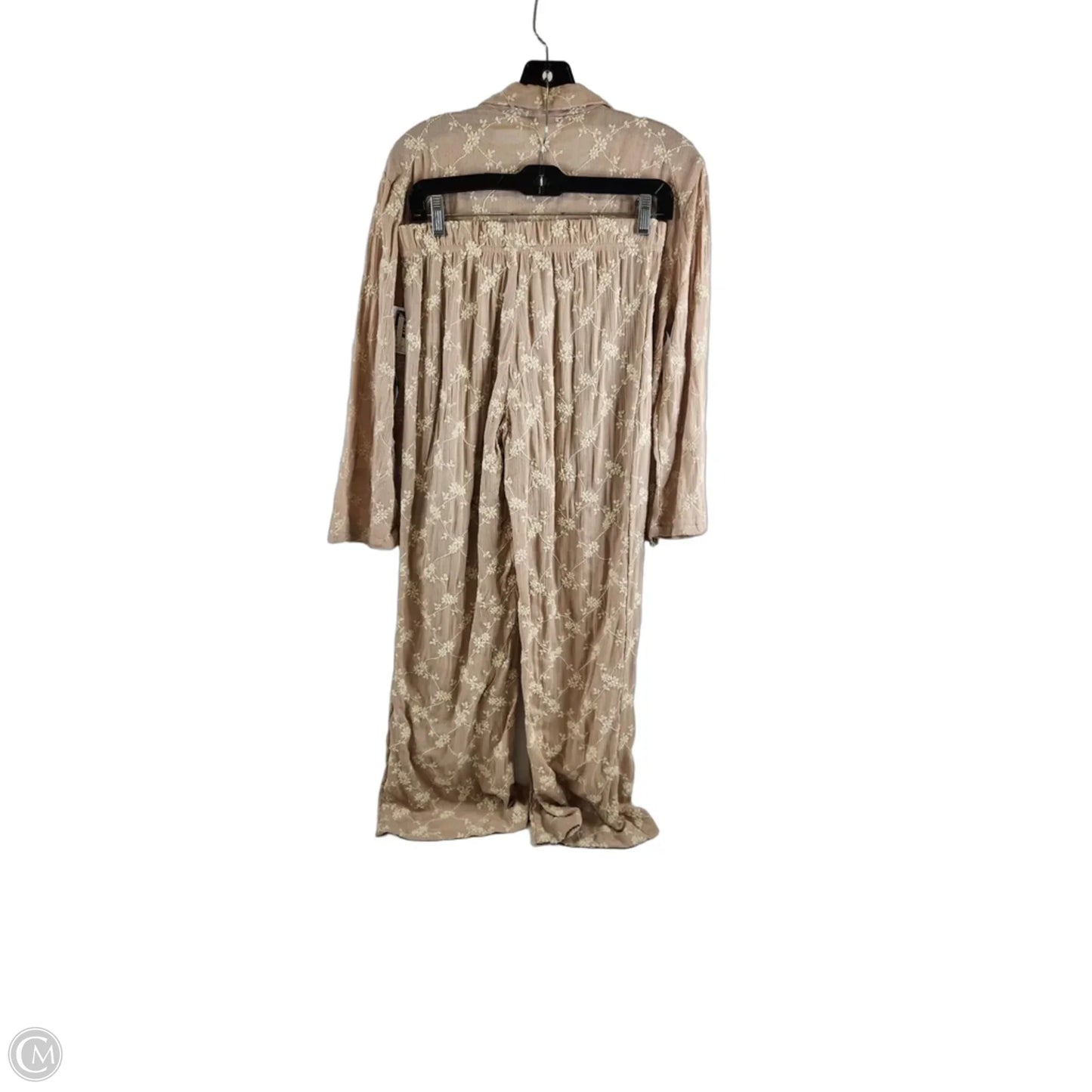 Top 2pc Long Sleeve By Clothes Mentor In Tan, Size: S