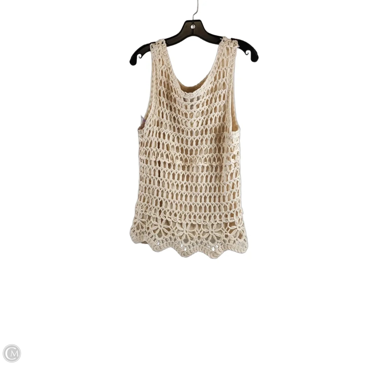 Top Sleeveless By Clothes Mentor In Ivory, Size: Xxl